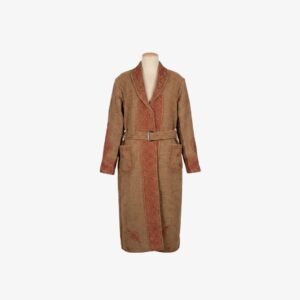 handmade chitrali chugha – traditional pure wool overcoat – artisan crafted long winter robe (shuqa) with embroidery